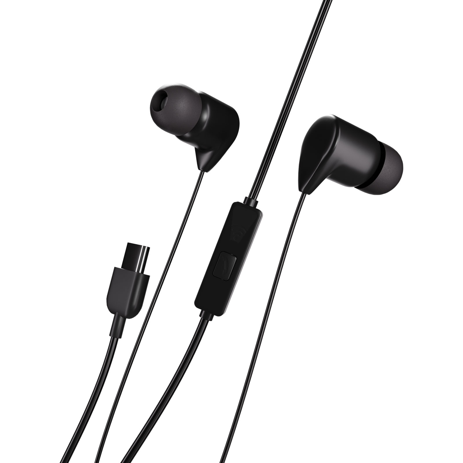 Maxell BASS13 vezetékes fülhallgató - fekete - USB-C (EB10)