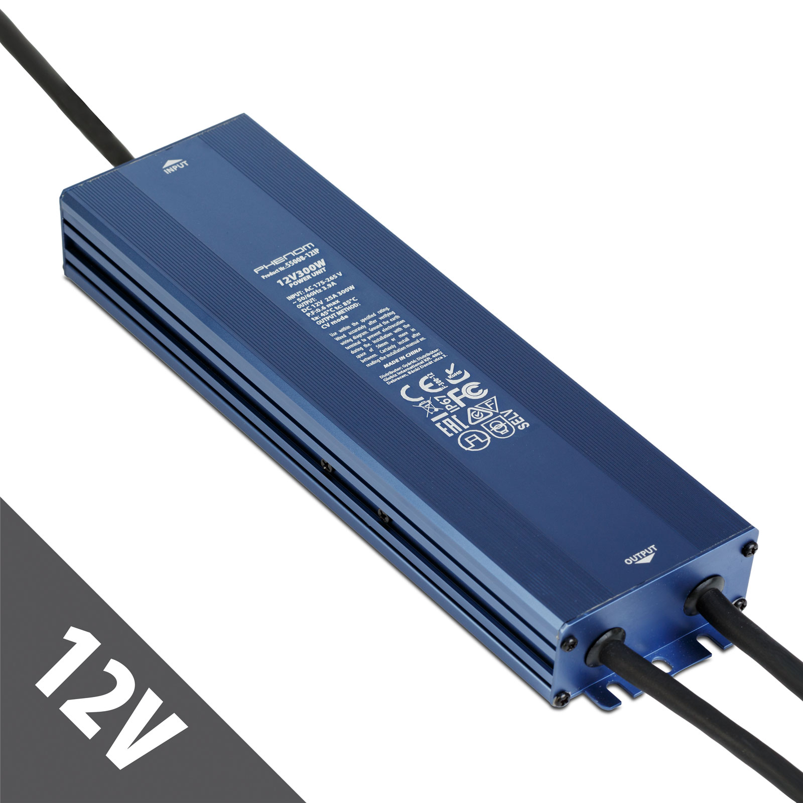 Hálózati stabilizált tápegység - 12V DC - 300W, 25A - IP67