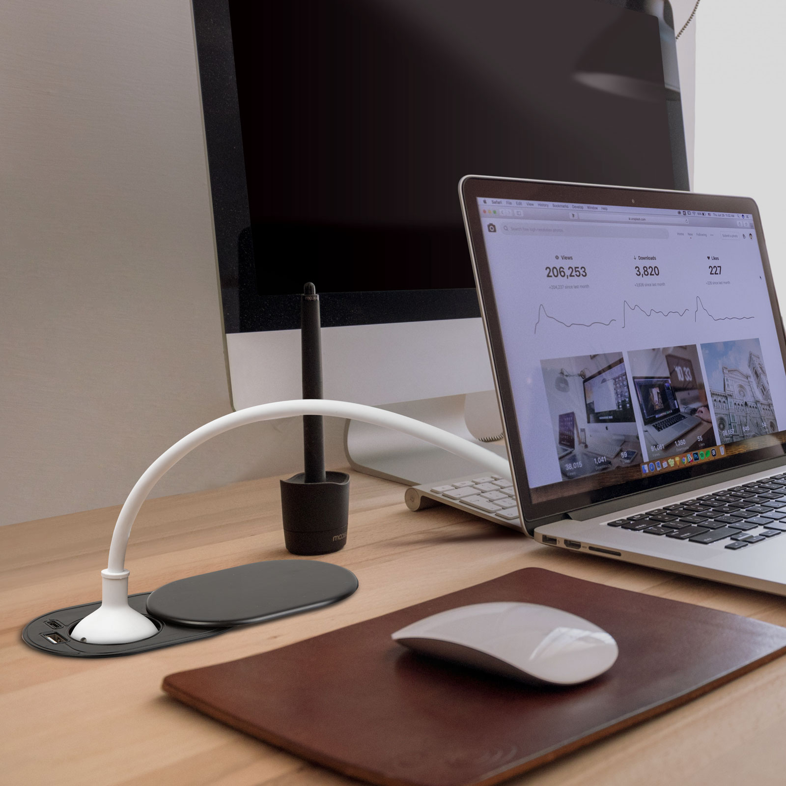 Rejtett, beépíthető konnektor + USB + Type-C - 'Slide it' technológiával